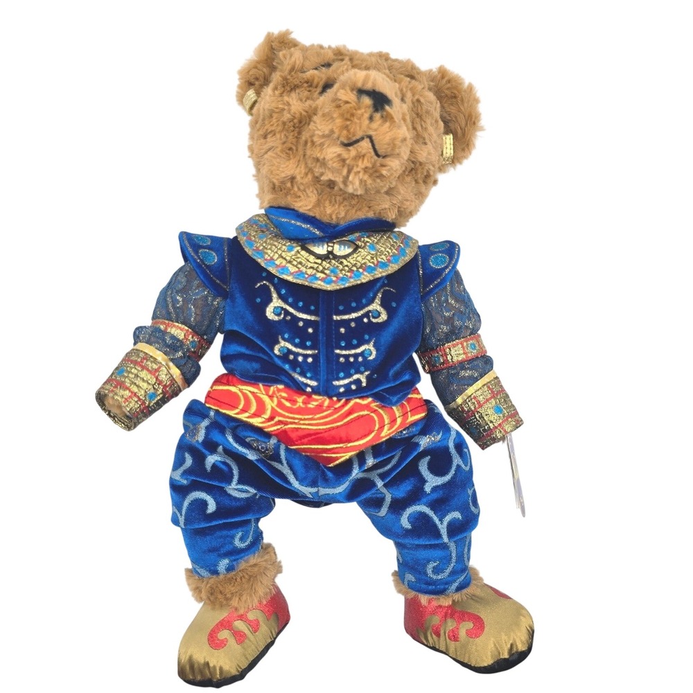 Disney‎ Aladdin Broadway Musical Genie Bear Plush Blue Velvet Outfit Embroidery